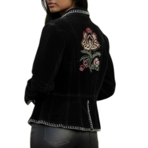 bebe Jackets & Blazers - bebe Velvet Embroidered Blazer Jacket XS Vintage